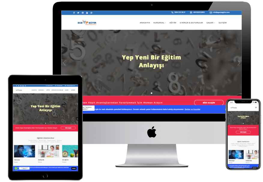 Ege VIP Eğitim Kurumları - İzmir - Kurumsal Web Tasarım ve Web Yazılım
